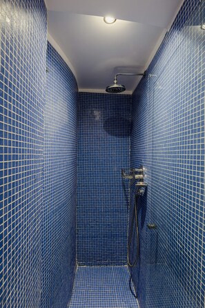 Dusche, Haartrockner, Bidet, Handtücher