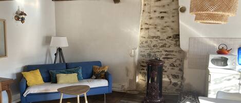 TV connectée, cheminée