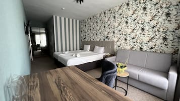 Deluxe Double Room | Premium bedding, in-room safe, desk, iron/ironing board
