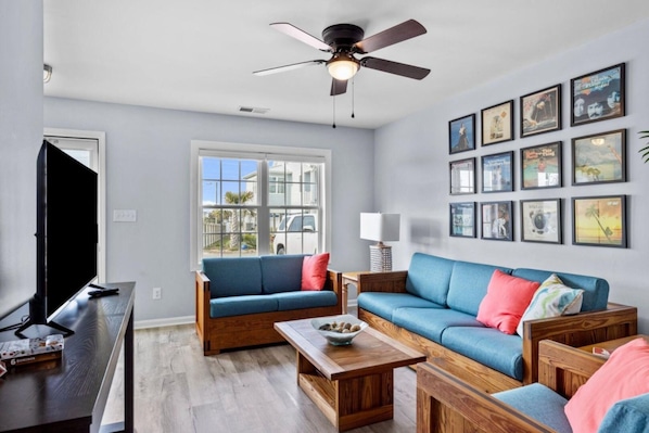 Condo, 2 Bedrooms | Living room - Anchors Away (Atlantic Beach)