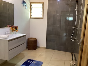 Villa, 3 Schlafzimmer, Raucher, Terrasse | Dusche im Bad