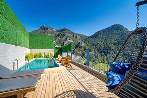 Bungalow, 1 Schlafzimmer, eigener Pool | Unterkunftsgelände