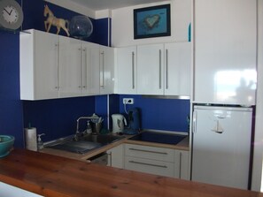 Fridge, microwave, coffee/tea maker, cookware/dishes/utensils - Fantastic apartment very well located at the beginning of Puigrom, very well equipped and bon (Roses)