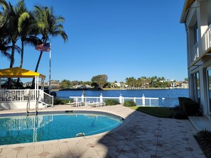 Outdoor pool, a heated pool
