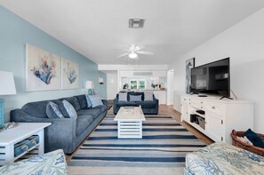 TV, fireplace - SeaDuction of Anna Maria Island (Holmes Beach)