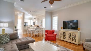 50-inch LCD TV with cable channels, TV