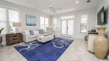 House, 3 Bedrooms, Resort View | Living area | 45-inch LCD TV with cable channels, TV