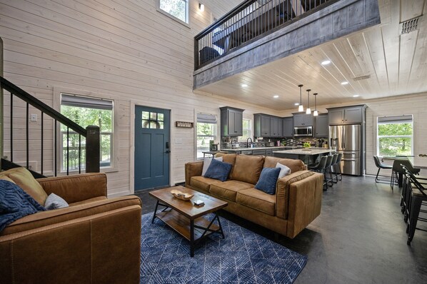 Smart TV, fireplace, video games, books