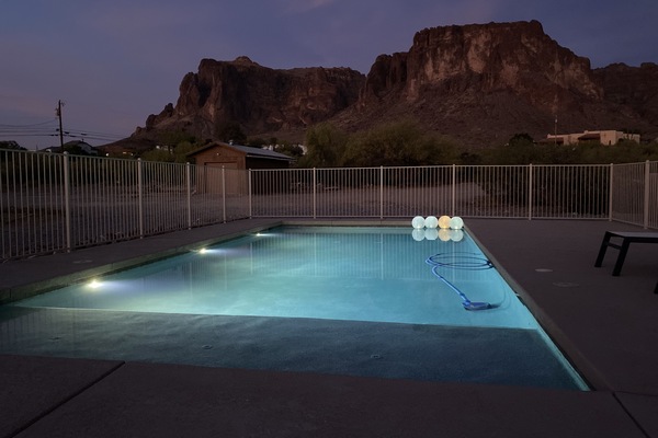 Brand new pool with epic views of the Superstition Mountains