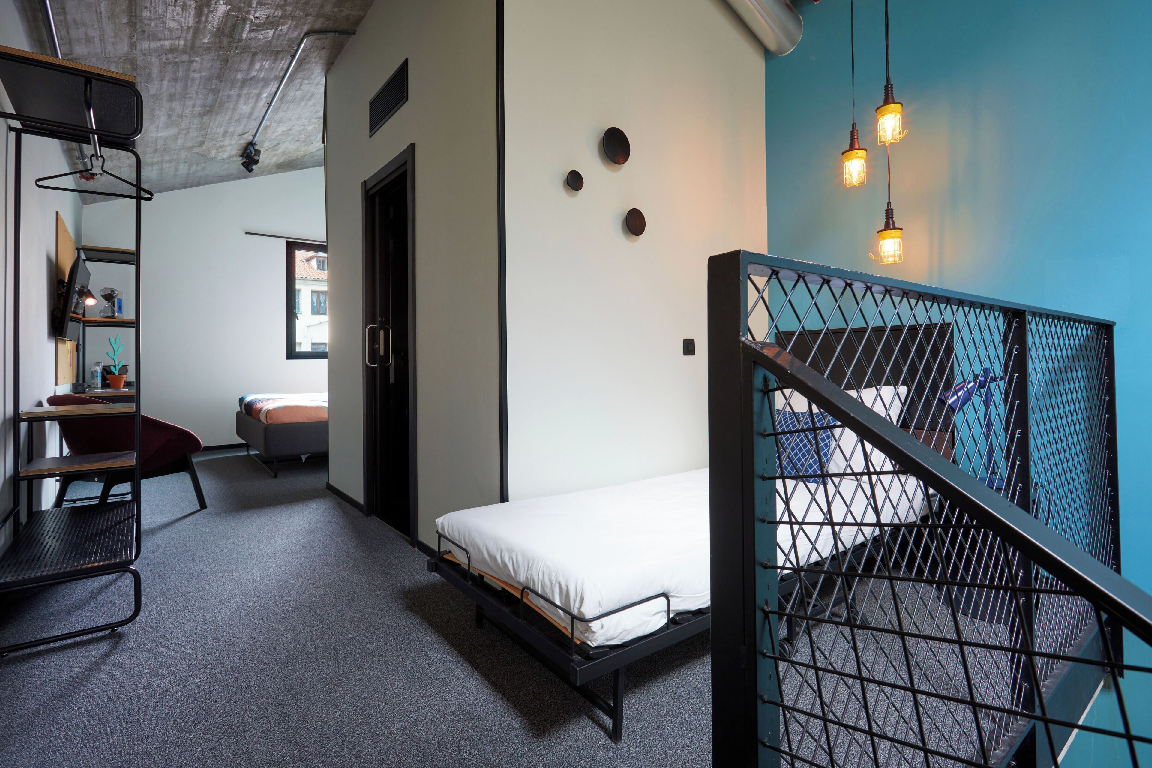 duplex king | in-room safe, desk, laptop workspace, blackout curtains