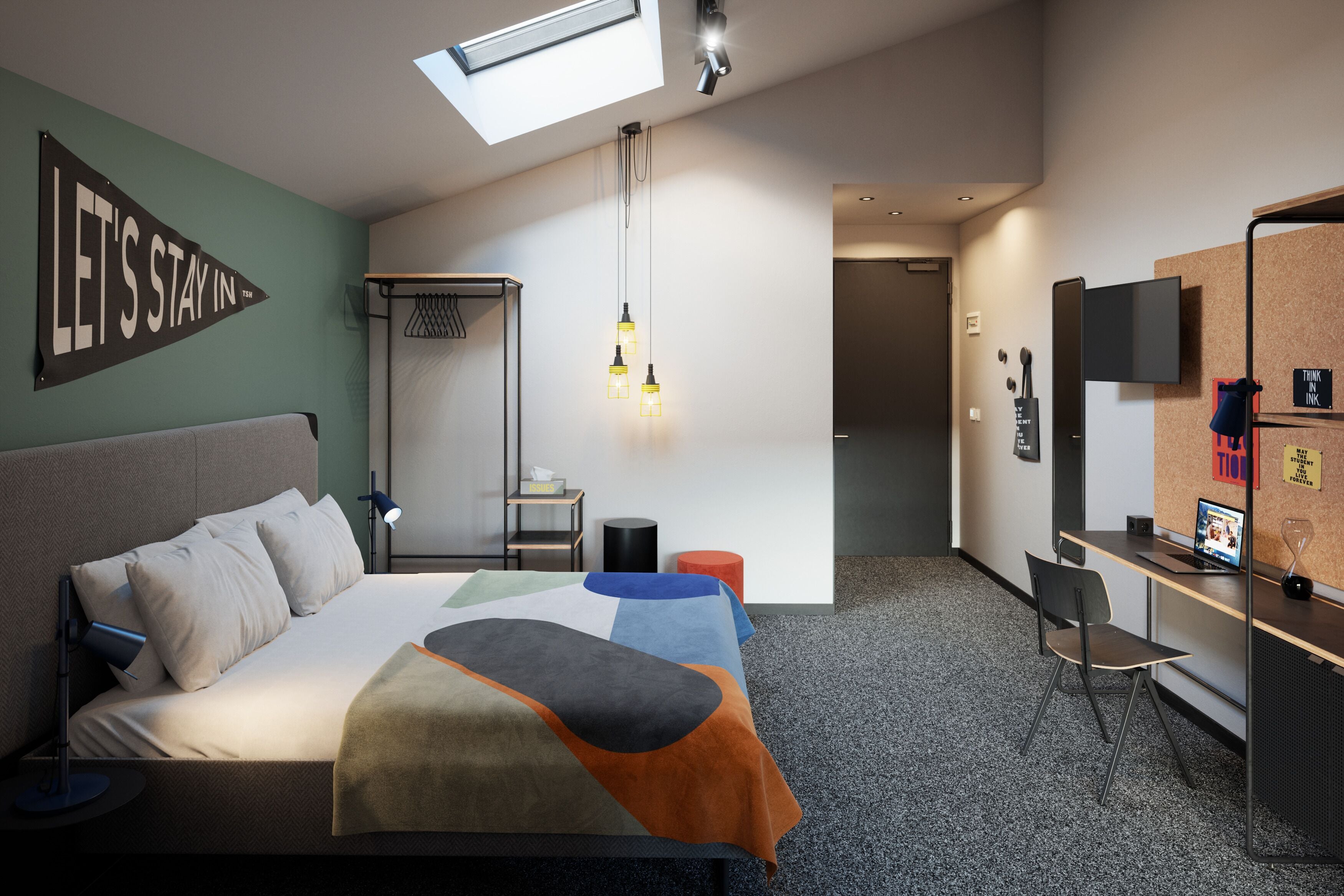 standard king | in-room safe, desk, laptop workspace, blackout curtains