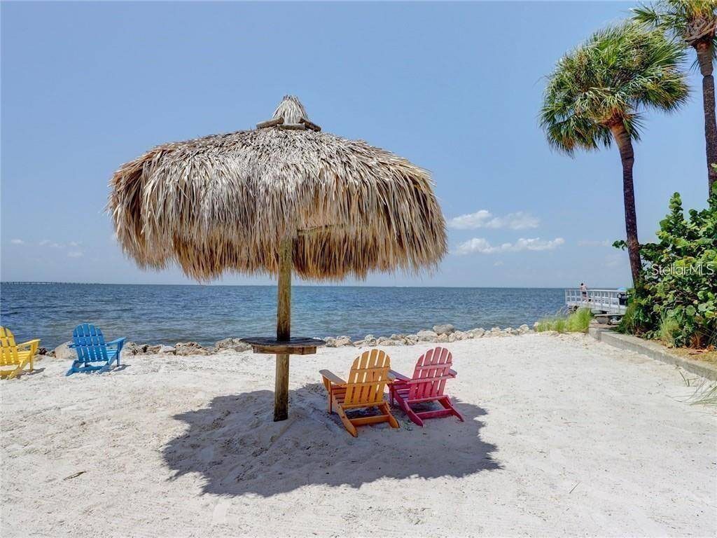 Playa en los alrededores y camastros 