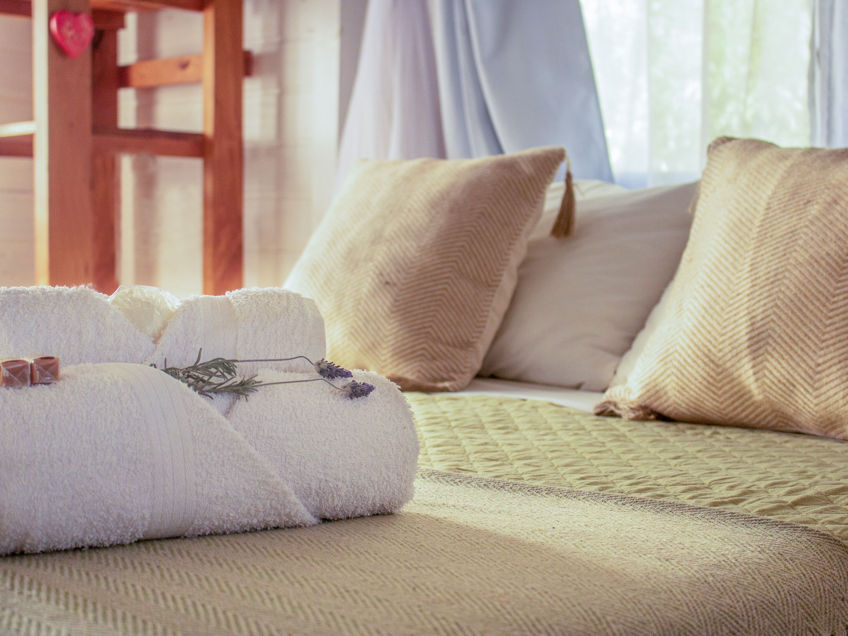 Superior-Ferienhütte | Hochwertige Bettwaren, individuell dekoriert, individuell eingerichtet