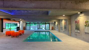 Indoor pool, a heated pool