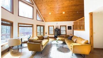 Smart TV, fireplace, video games, books
