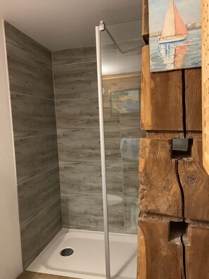 Shower, hair dryer, towels, toilet paper - 19th century VALAISAN GRANGE (Mase)