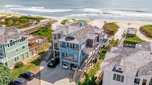 Exterior - Dune Haven - Spacious Oceafront Duplex w/6BR, Private Pool & Hot Tub (Nags Head)