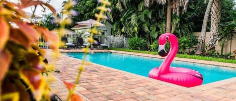 Outdoor pool, a heated pool