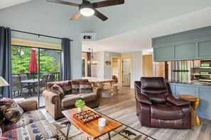 Smart TV, chimenea, videojuegos y reproductor de DVD 