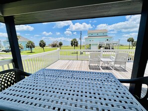 Outdoor dining - Awesome Ocean Views - Three minute walk to beach with private access (Bolivar Peninsula)