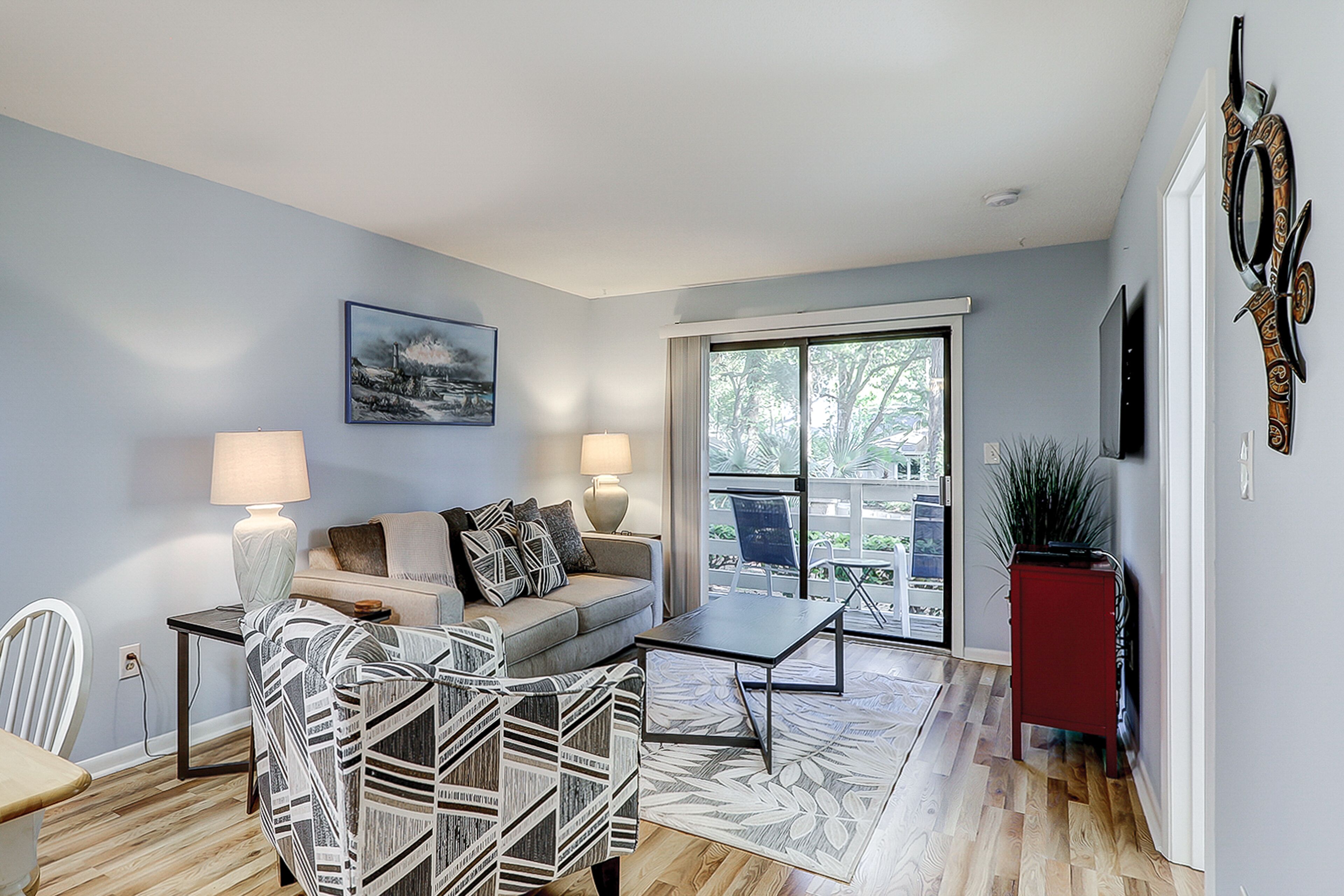 Resort condo with WiFi, AC, balcony, pool, hot tub, & tennis - near beach