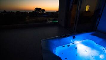 Superior Suite with outdoor hot tub and sea view | Terrace/patio