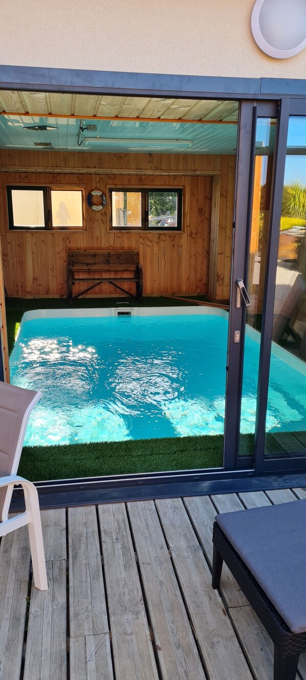 Indoor pool, a heated pool