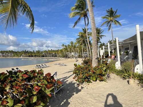 Caribbean oasis with beautiful villas overlooking nature