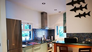 Villa | Private kitchen | Fridge, oven, stovetop, dishwasher - Luxury Waterfront Villa Kayaks & Paddle Boards inc (Karpenisi)