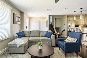 Smart TV, DVD player, table football, video library