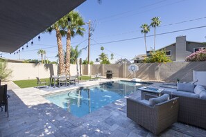 Outdoor pool, a heated pool