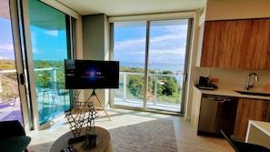 Panoramic Condo | Television - Design District Bay View Cielo Stays (Miami)