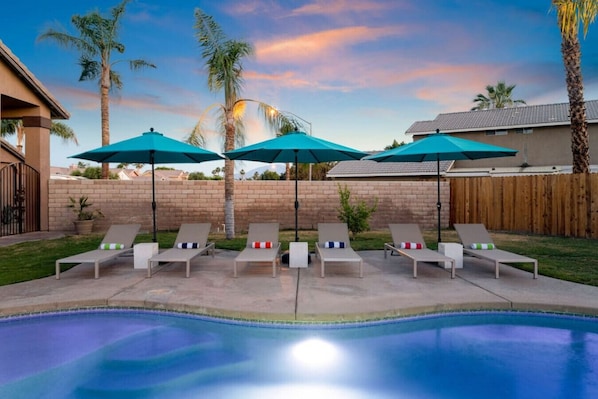 A heated pool