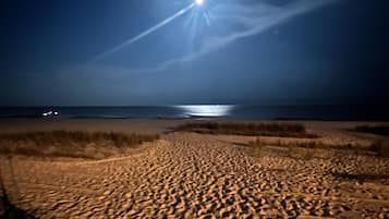 Chaises longues, serviettes de plage