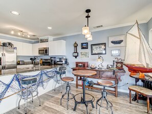 Fridge, microwave, oven, stovetop - Tybee South Beach Condo, Heated Pool Access (Tybee Island)