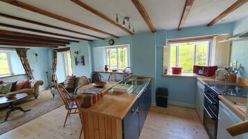 Kjøleskap, mikrobølgeovn, ovn og kokeplater