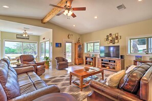 TV, DVD player, books