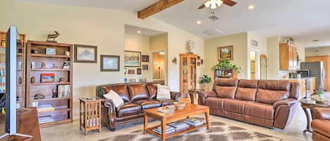 Fernseher, DVD-Player, Bücher