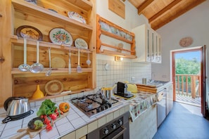 Family House, Multiple Bedrooms (Casa Tra Borgo e Lago) | Private kitchen | Fridge, oven, stovetop, dishwasher - Casa Tra Borgo e Lago (Tenno)