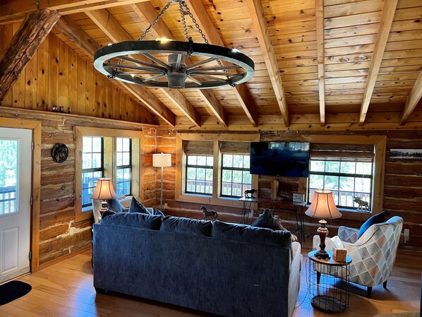 Télévision, cheminée