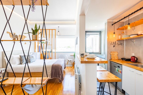 Studio, City View | Living area | TV - Casa da Música 5th High (Porto)