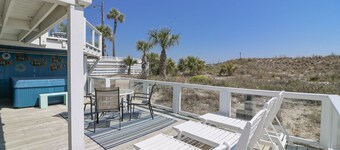 Original Oceanfront Tybee Cottage 3 bdrm w/ HOT TUB Oceanfront Cottage Rentals Home Collection