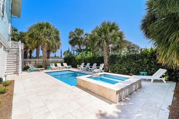 A heated pool