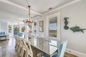 Dining - Stunning oceanfront home located on Tybee's north beach with 6 bdrms, private pool, and more! (Tybee Island)