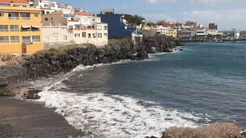 On the beach, beach towels