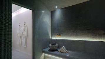 Behandlingsrum för par, ångbastu och turkiskt bad/hamam