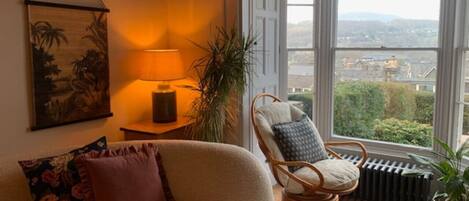 Televisión y chimenea