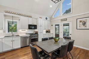 Fridge, microwave, oven, stovetop - Secluded Marsh Front home-Private Salt Water Pond-5 min walk to beach access! (Folly Beach)