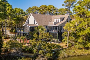 Exterior - Secluded Marsh Front Home-Salt Water Pond-Short walk to the beach access! (Folly Beach)