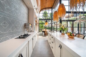 Microwave, coffee/tea maker, cookware/dishes/utensils - Villa Yukiko, 4BR Modern Tropical Design Villa (Canggu)